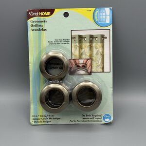 Dritz Home Curtain Grommets Antique Gold 8 Count 1 inch NOS Living Bed Room